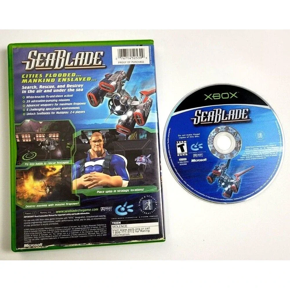 SEA BLADE - XBOX‎ GAME - GAME & CASE!
